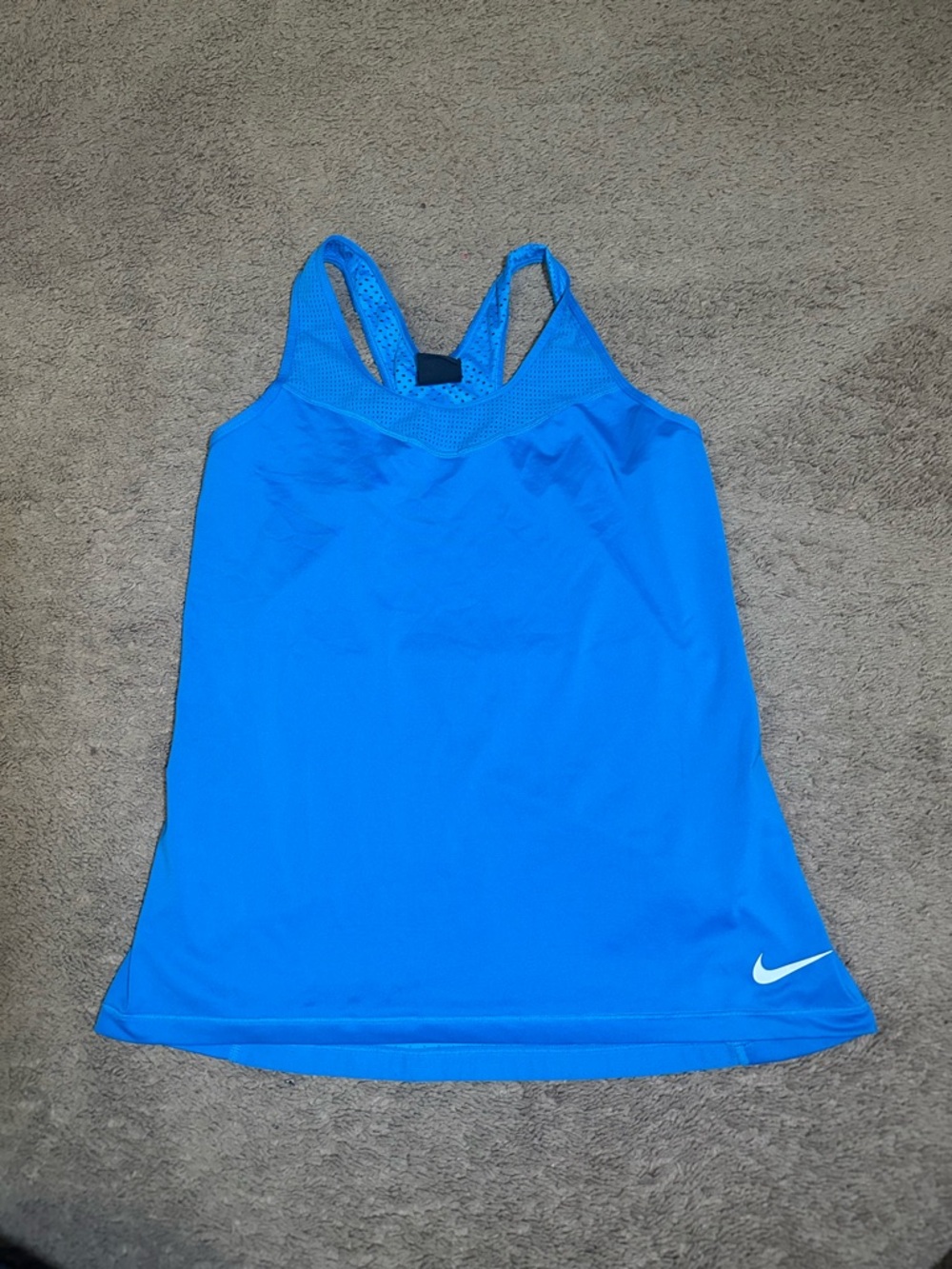 Nike Pro Women’s Hypercool Razorback Mesh Athletic Tank Top Blue Size Large